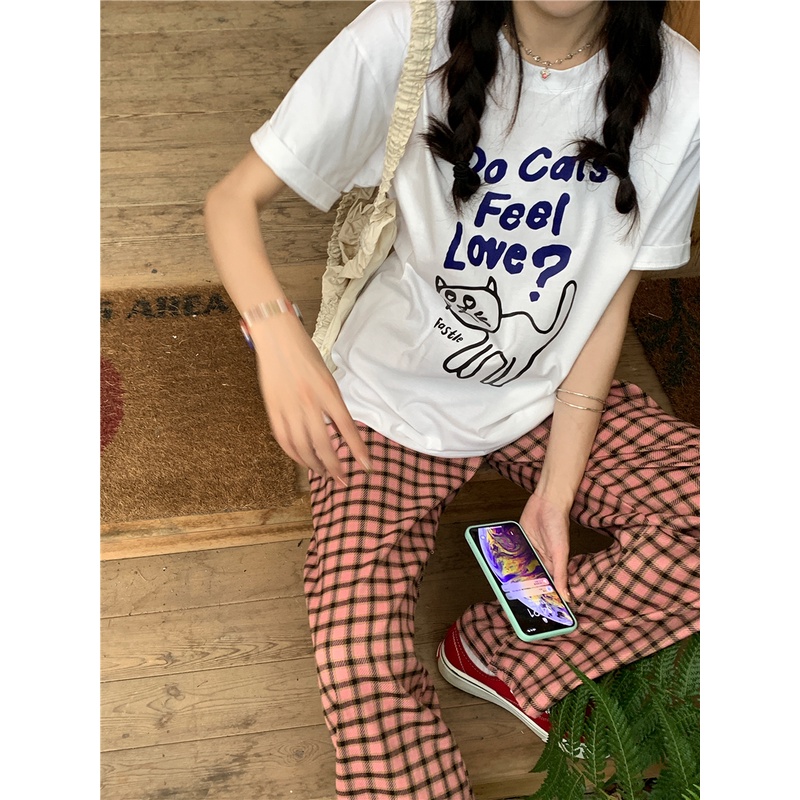 Áo Thun Nữ Ngắn Tay Cổ Tròn Thời Trang Hàn