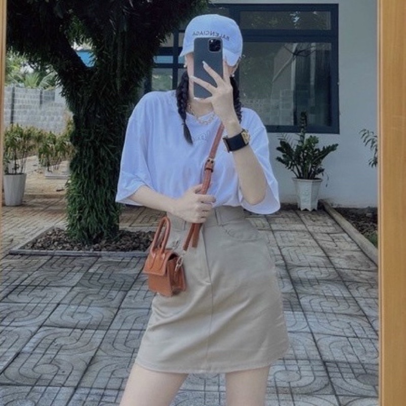 Chân váy G11 kaki basic co giãn tốt có đủ size - GEM Fashion