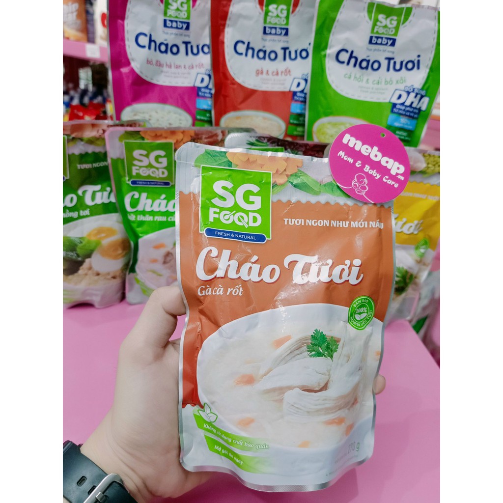 COMBO 8 BỊCH CHÁO TƯƠI ĂN LIỀN SÀI GÒN FOOD NHIỀU VỊ