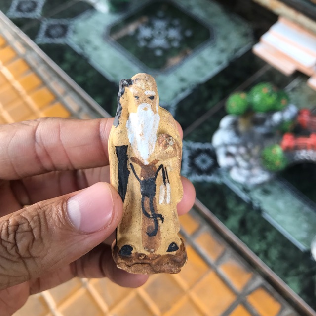 ÔNG PHÚC LỘC THỌ TRANG TRÍ HỒ CÁ NON BỘ CAO 8CM