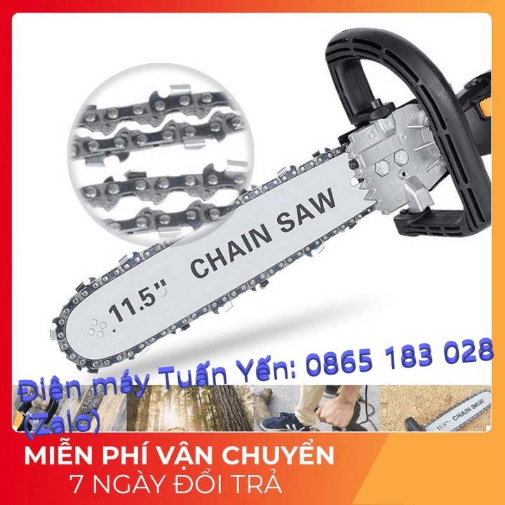 Bộ Chuyển Đổi Cưa Xích Gắn Máy Mài Máy Cắt Cầm Tay Hàng Loại Tốt Bình Tra Nhớt Tự Động 11.5 Inch
