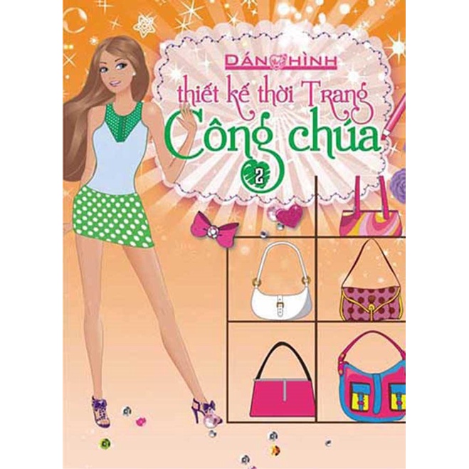 Sách-Dán hình thiết kế thời trang công chúa