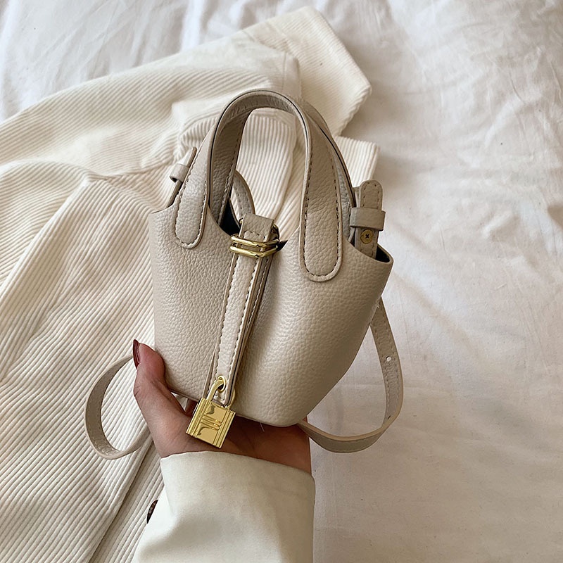 Giỏ Đeo Chéo Mini Có Khóa Phong Cách Ins Thu Đông Cho Bé Gái