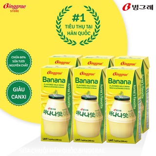 Lốc Sữa Chuối Hàn Quốc Binggrae Banana Milk 200ml x 6 hộp