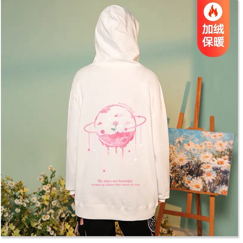 ÁO HOODIE NỮ CÓ NÓN PHỐI HỌA TIẾT SIEU CUTE  THỜI TRANG HÀN