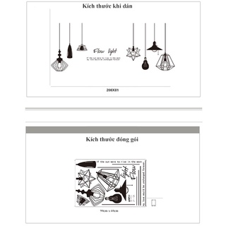 DECAL DÁN TƯỜNG CHÙM ĐÈN FLOW LIGHT VÀ BẾP