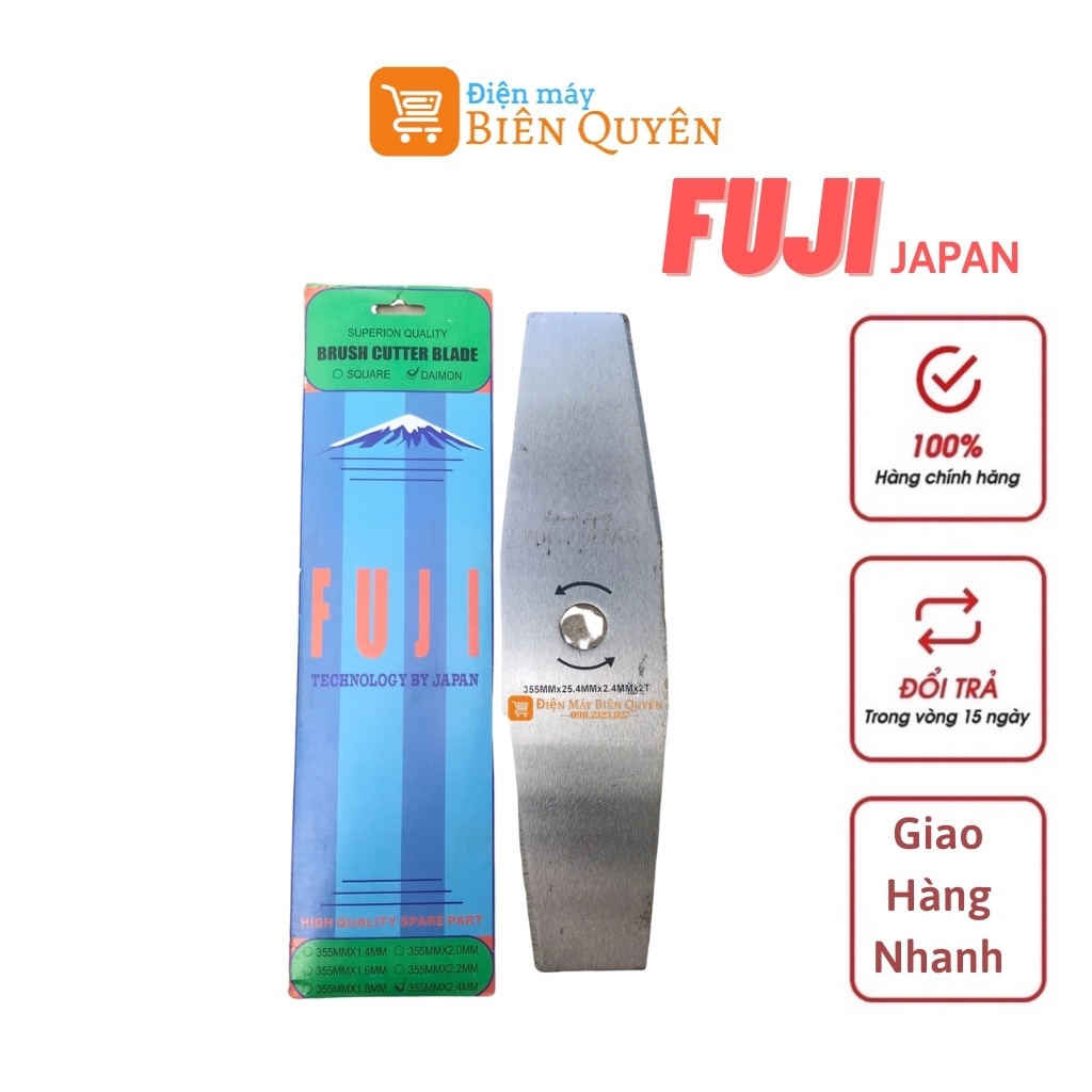 Lưỡi Cắt Cỏ Dao Cắt Cỏ FUJi JAPAN 355mm Thép Hợp Kim Cứng