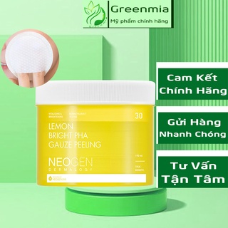 Tẩy Da Chết Chanh Vàng Neogen Dermalogy Lemon Bright Pha Guaze Peeling Pad 30 Miếng [NHẬP KHẨU CHÍNH HÃNG]