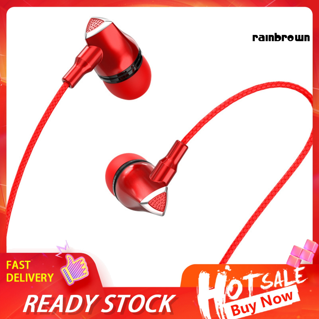 /REJ/ Universal In-ear Headphones Heavy Bass Sports Stereo Music Headset with Mic