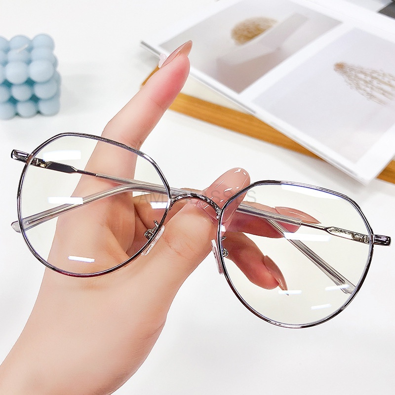 Mắt kính gọng tròn chống tia sáng xanh phong cách thời trang Hàn Quốc cho nam nữ