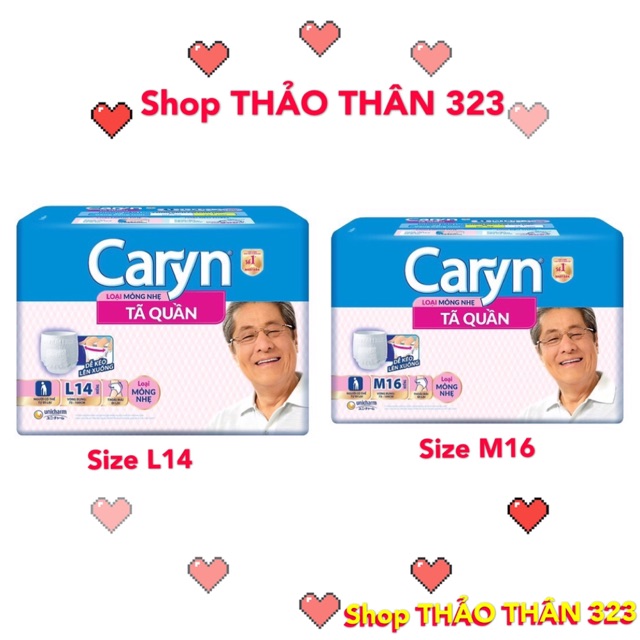 Siêu Tiết Kiệm -TẢ QUẦN CARYN MỎNG NHẸ SIÊU THẤM Size M16, L14