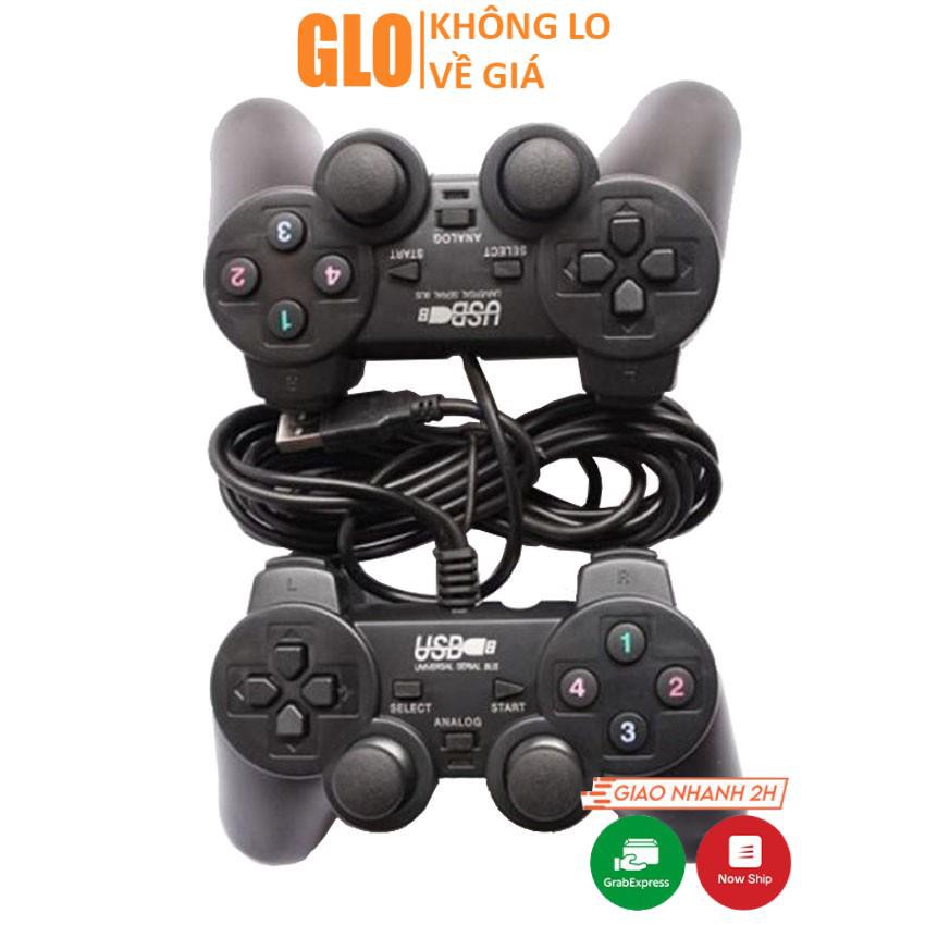 Tay Cầm Chơi Game Đôi Gamepad Có Rung Đen