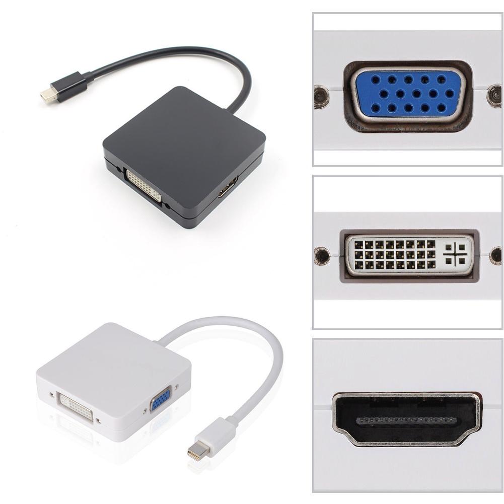 Cổng hiển thị mini DP to HDMI tương thích với VGA DVI BLACK cho Microsoft Surface pro 1 2 3 4