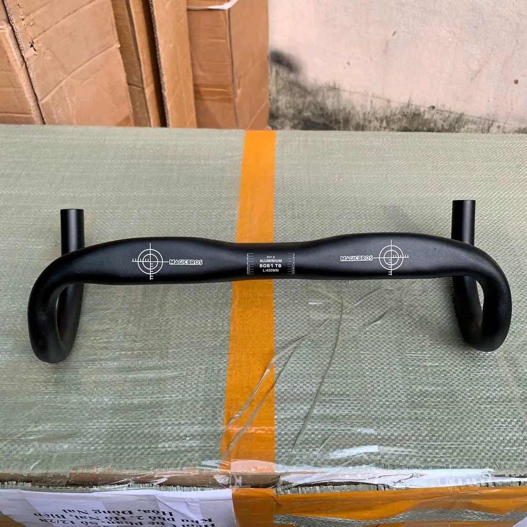 Ghi đông cong Magicbros bằng nhôm cho xe đạp thể thao