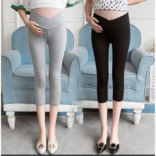 Q30    Quần bầu lửng legging co dãn cạp thấp