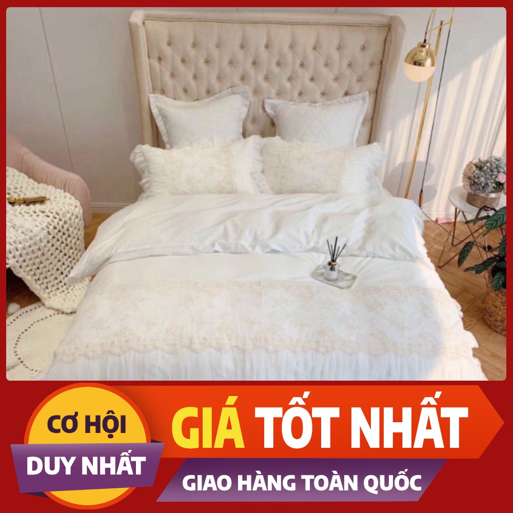 chăn ga lụa ren cao cấp