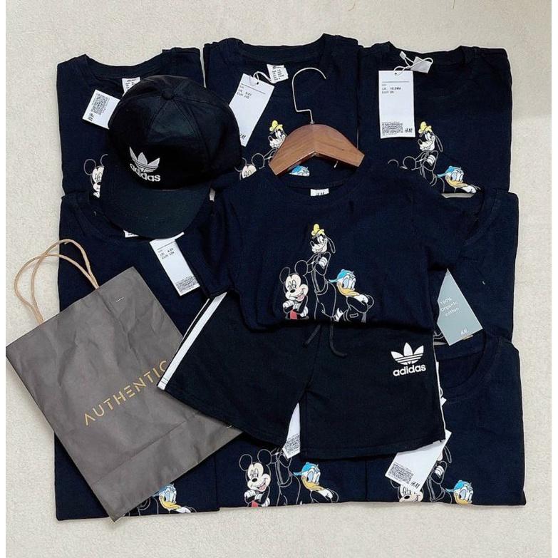 BỘ COTTON ĐEN IN HOẠT HÌNH CHO BÉ TRAI