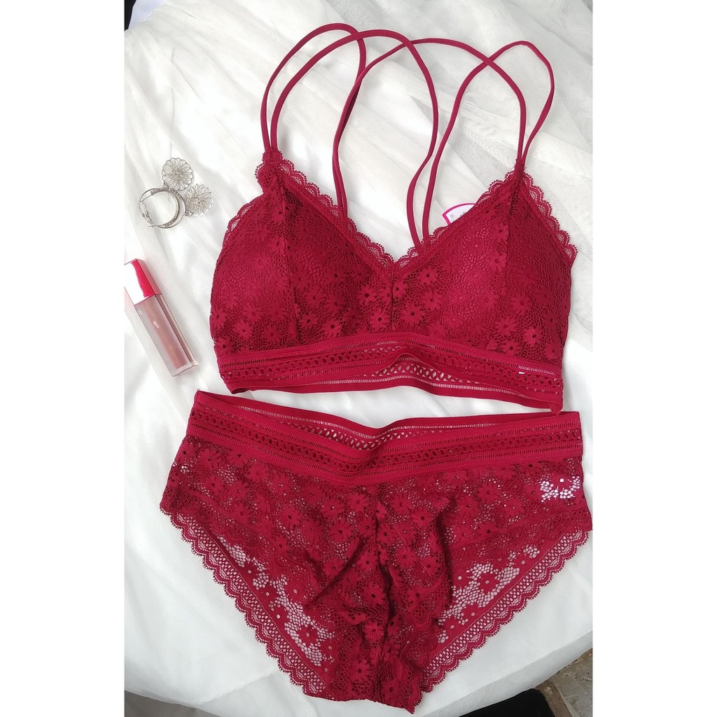 SET BRALETTE DAISY KIỂU PHÁP DÂY ĐAN CHÉO