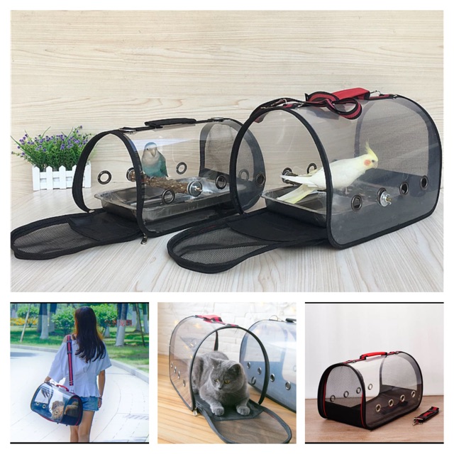 Túi vận chuyển lưới trong suốt chó mèo