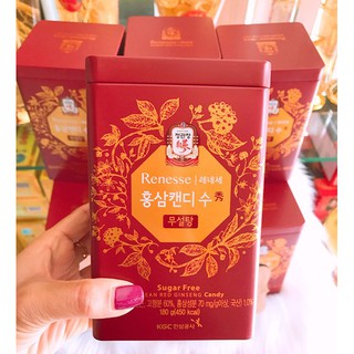 Kẹo Sâm KGC Không Đường Hộp Thiếc Hàn Quốc 180gr