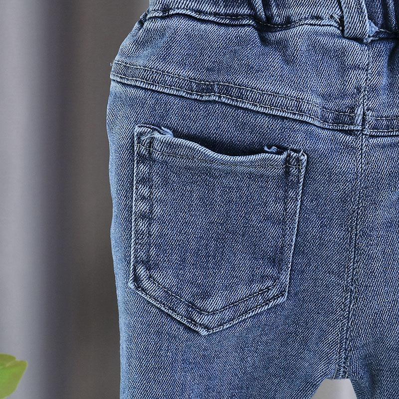 Quần jean dài ống loe co giãn phong cách Hàn Quốc thời trang mùa hè 2021 cho bé gái