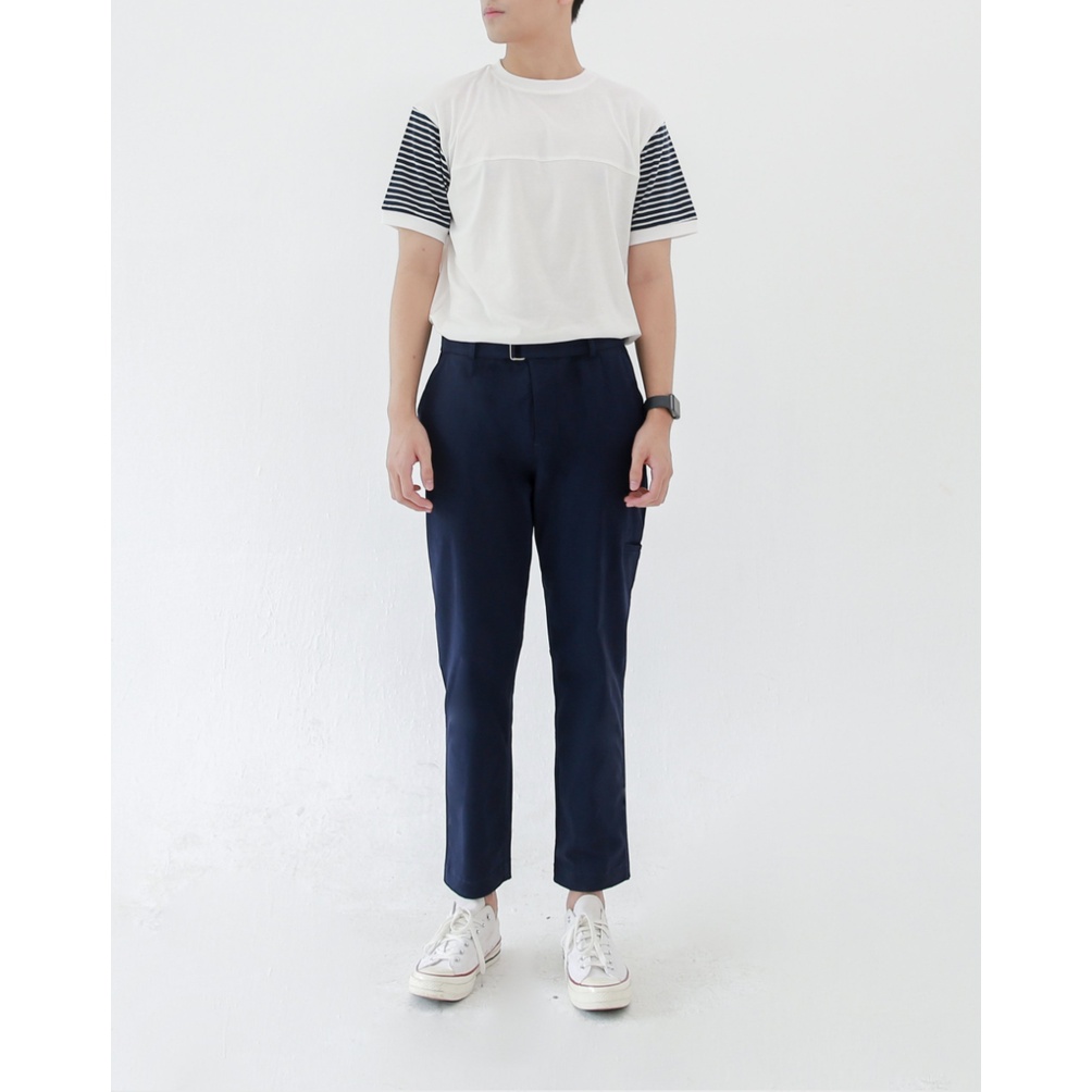 Áo phông nam cổ tròn ngắn tay SSSTUTTER vải cotton thoáng mát hoạ tiết kẻ ngang seaman tee | BigBuy360 - bigbuy360.vn