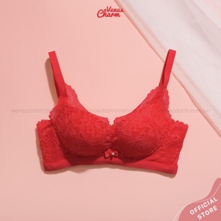 Áo lót ren quyến rũ đệm vừa gom và nâng ngực nhẹ nhàng Venus Charm 9672