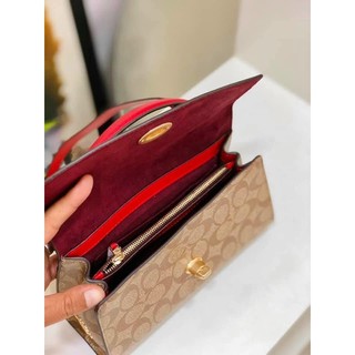 [Sale] TÚI nữ COACH TILLY 23 phối đỏ siêu sang