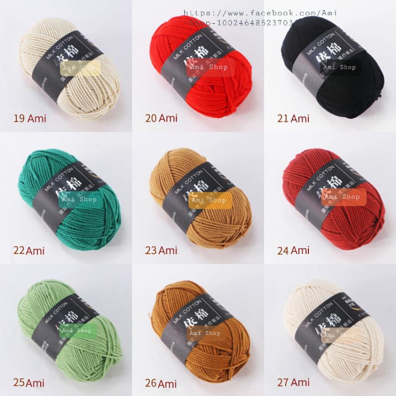 Len Milk Cotton 50g ( Bảng 51 - 70 )