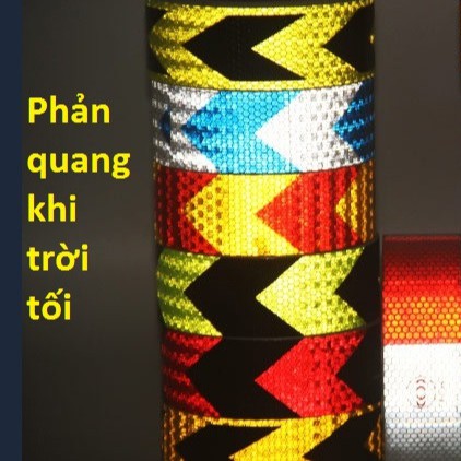 Cuộn phản quang dán xe tải - cảnh báo an toàn - cuộn 3 mét