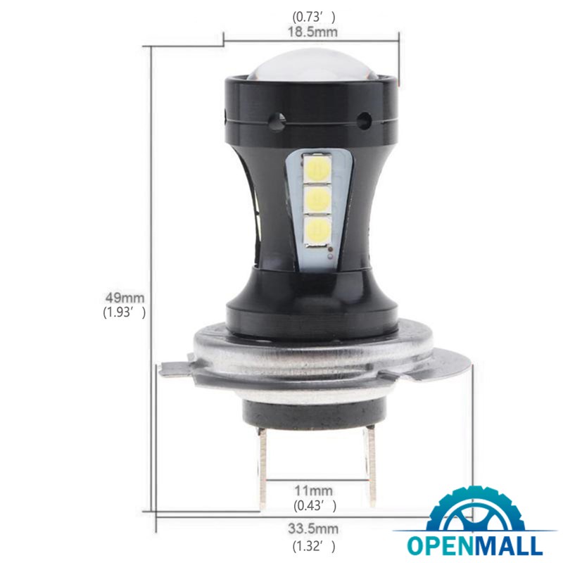 Bộ 2 bóng đèn pha LED H4 / H7 3030 siêu sáng 6500K 12-24V