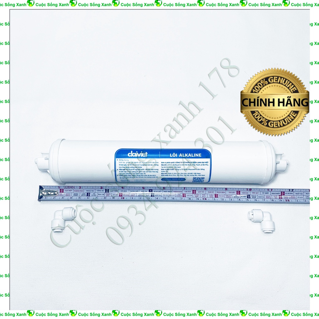 Lõi lọc nước Alkaline, Lõi bù khoáng Alkaline, tăng độ pH cho máy lọc nước RO, chính hãng Đại Việt