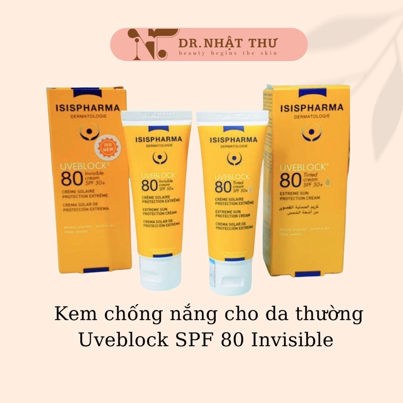 👩🏻‍⚕️[NHẬP KHẨU] Kem chống nắng ISIS Pharma Uveblock 80 Mẫu Mới