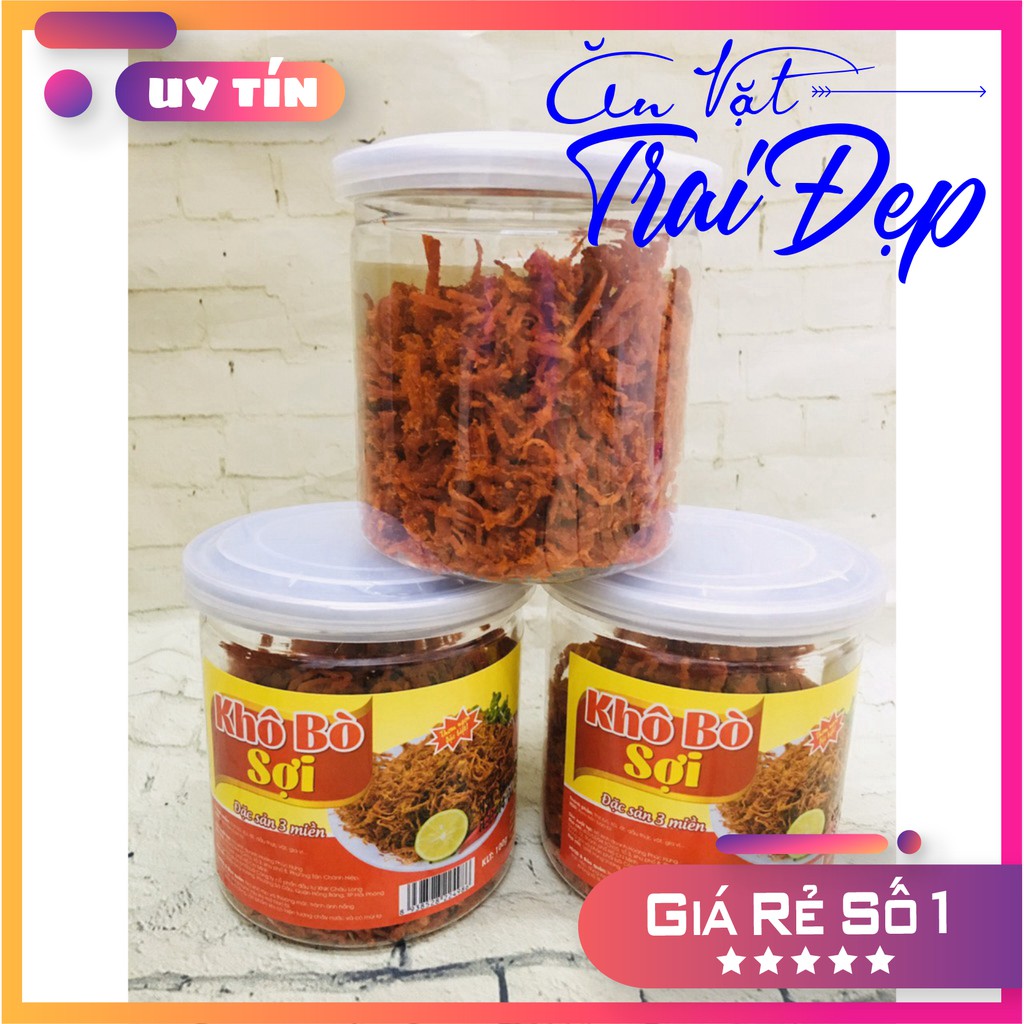 Khô Bò Sợi Dài hủ Pet 150G - Trai Đẹp Snack | BigBuy360 - bigbuy360.vn