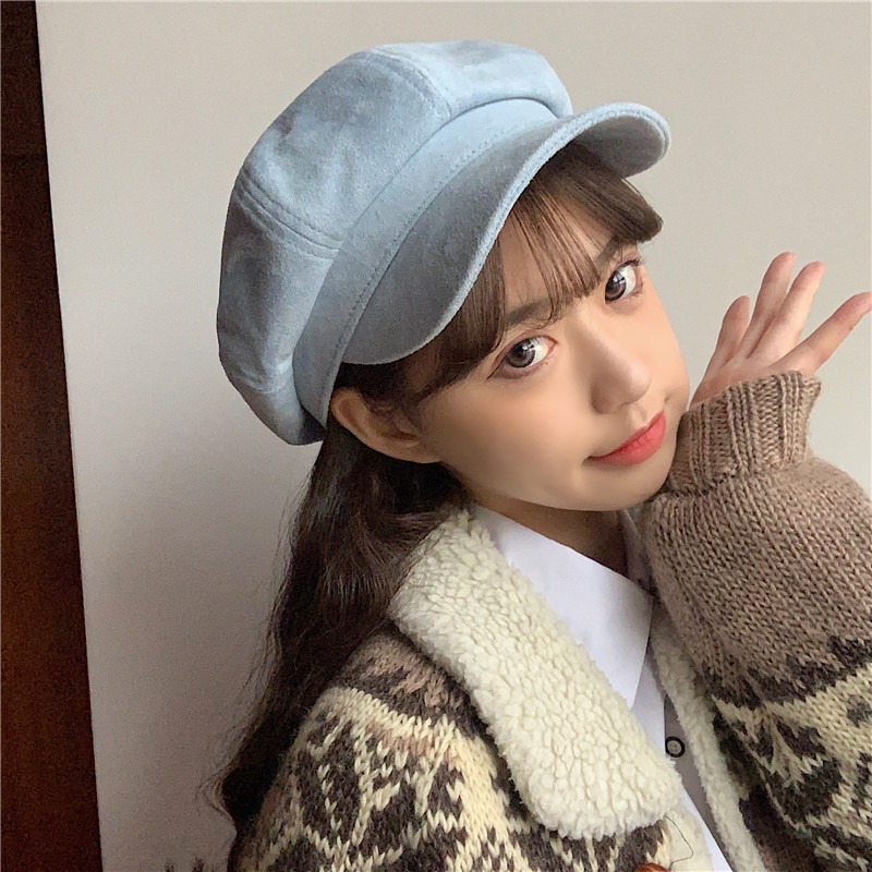 Nón beret Da Lộn Thời Trang Cho Nữ