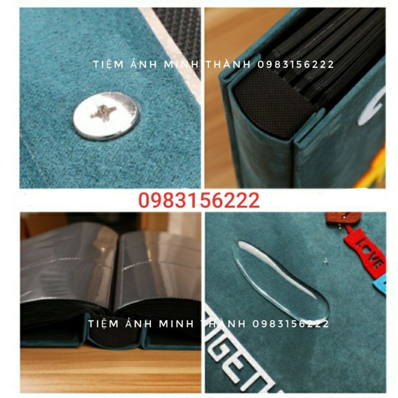 Album đựng ảnh 9x13 đựng được 600 ảnh bìa dạ cao cấp