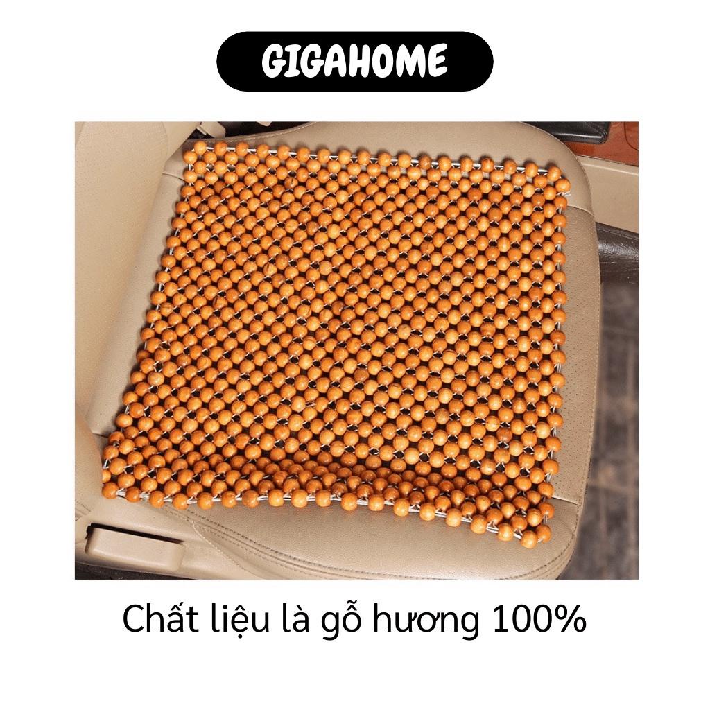 Miếng Đệm Lót Ghế GIGAHOME Miếng Lót Ghế Xe Hơi Có Hạt Gỗ, Chống Nóngg, Massage Cao Cấp 45cm 7464