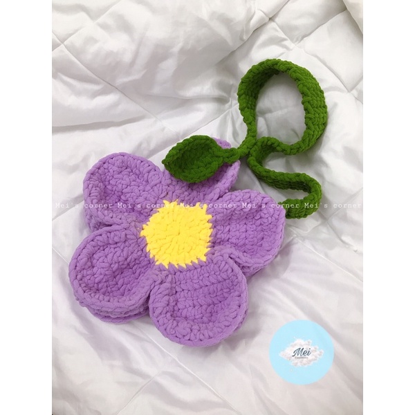 TÚI BÔNG HOA HANDMADE- Bloom flower Bag- Túi hoa len xinh xỉu up xỉu down