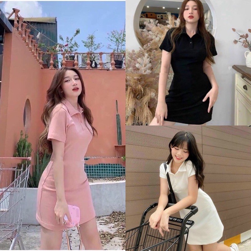 Đầm thung polo body năng động trẻ trung 3 màu