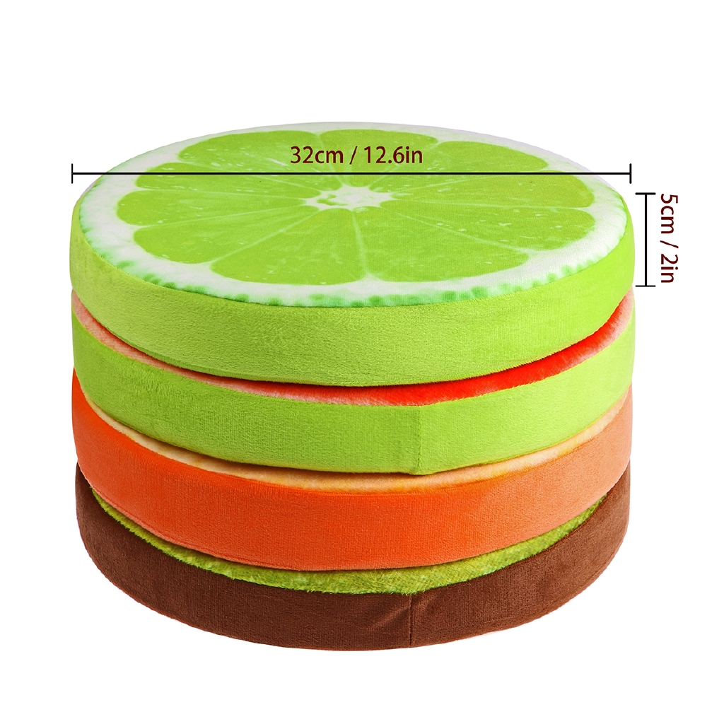 Gối tựa lưng hình trái cây chất liệu mềm thiết kế hình tròn tiện lợi dễ sử dụng