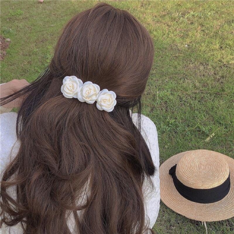 Kẹp tóc hoa trà kiểu mới dễ thương