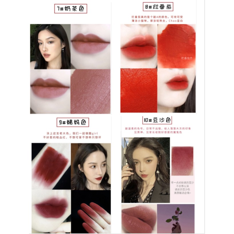 [HÀNG SẴN] Bộ 10 cây son nhung lì hiệu WETN | BigBuy360 - bigbuy360.vn