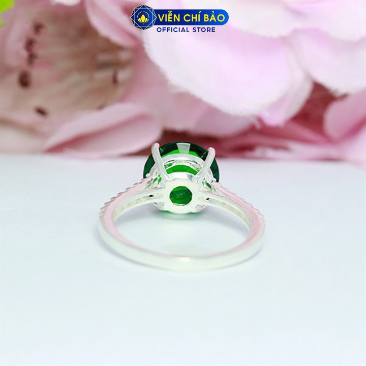 Nhẫn bạc nữ viền đá nhiều màu chất liệu bạc s925 thời trang phụ kiện trang sức nữ Viễn Chí Bảo N400253