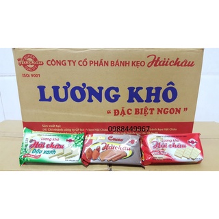 [ CHÍNH HÃNG ] Combo 10 gói lương khô Hải Châu vị đậu xanh/ cacao/ tổng hợp/ dinh dưỡng 65g