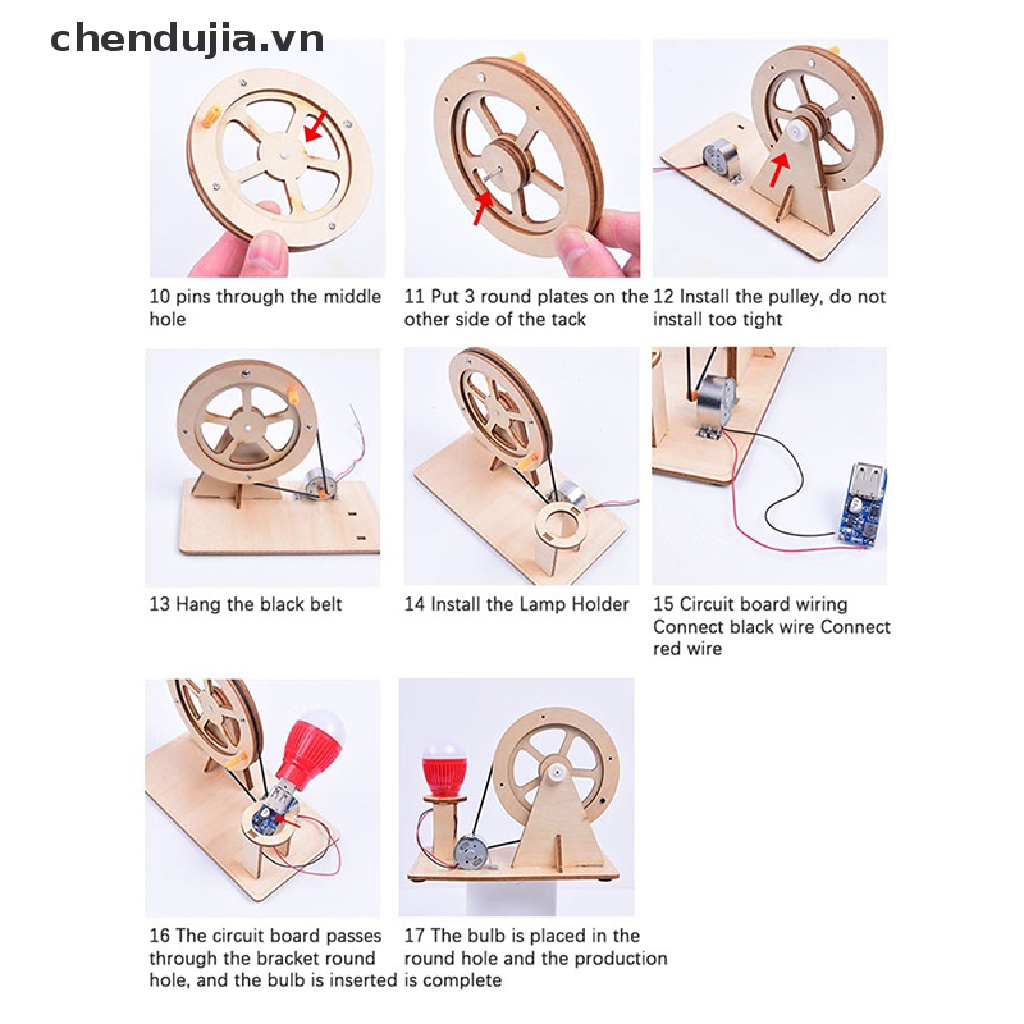 Máy Phát Điện Quay Tay Thí Nghiệm Vật Lý DIY Thiết Thực Cho Học Sinh