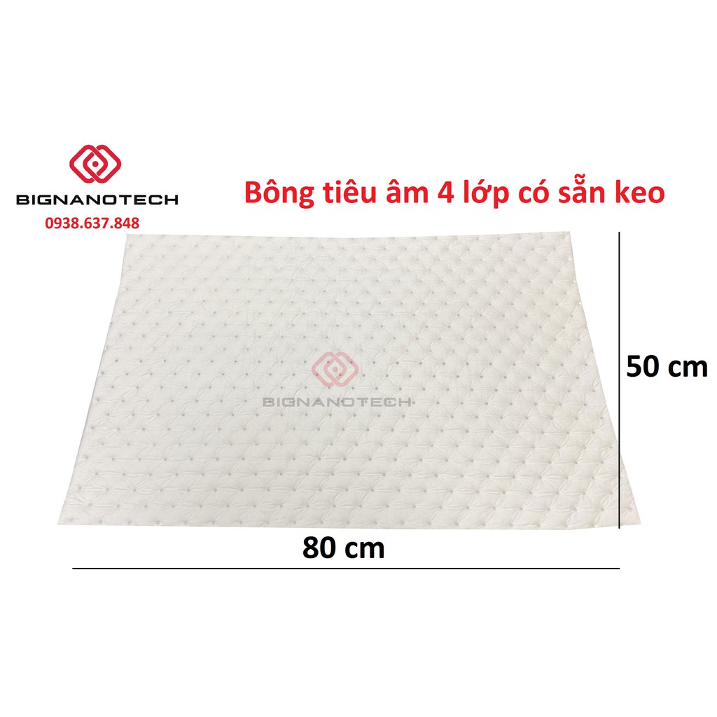 (Hàng sịn) Bông tiêu âm cách âm ô tô, tiêu âm thùng loa, nhà cửa - BigNanoTech khổ 50x80 cm