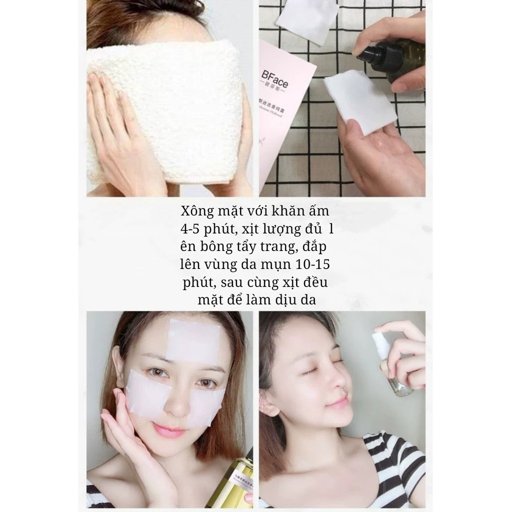 Nước hoa hồng BFACE SAMANLI  ngăn ngừa mụn ẩn se lỗ chân lông Rosemary Verbenone Hydrosol Verbena BFAC01 SAML04 | BigBuy360 - bigbuy360.vn