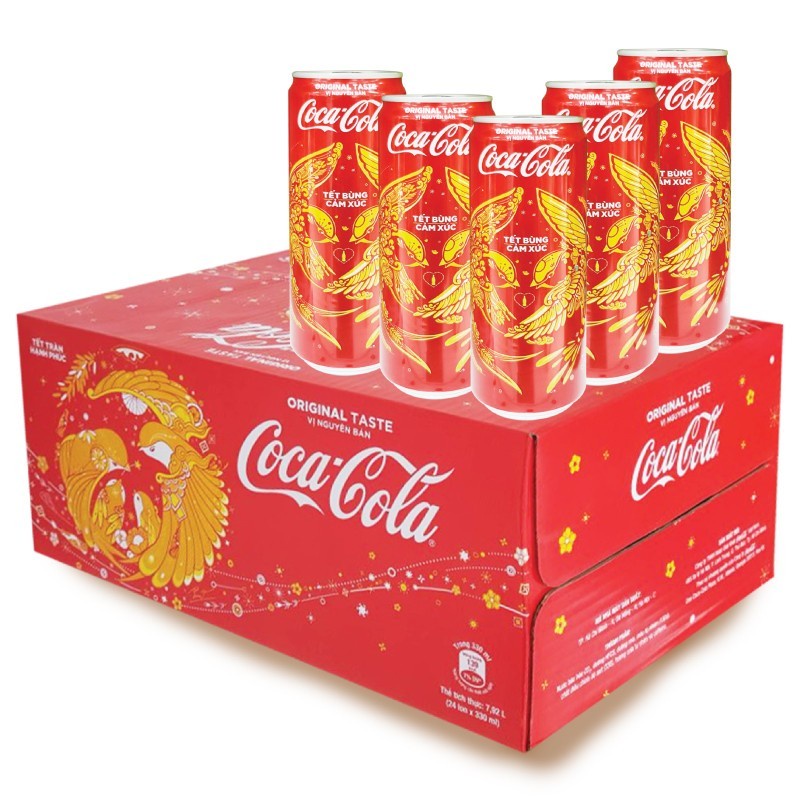 Hỏa Tốc TP Hà Nội - Thùng Coca Cola 24 lon 330ml - Phiên bản Tết 2022