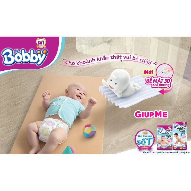 Bỉm BOBBY Dán XS42/XS70/S56/S80/M46/M76/L62/L68, Quần S46/M74/L38/L54/L68/XL48/XL62/XXL30/XXL44/XXL56/XXXL24