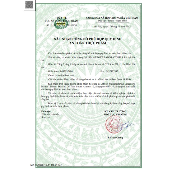 Sữa Abbott Grow Gold 6+ 900g